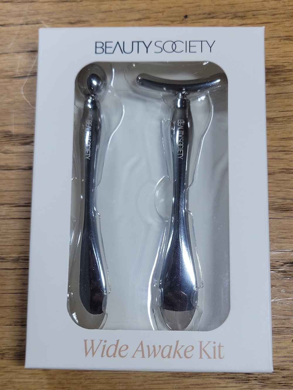 Beauty Society Wide Awake Kit - Eye Cream Applicator & Facial Wand